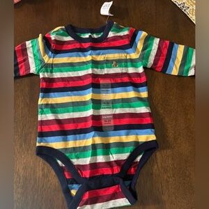 GAP Red and Blue Bodysuit Vibrant Stripes size 18-24 months